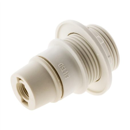 Zenitech - Douille Thermoplastique E14 avec Bague Simple - Finition Lisse Blanc - Tension Max 250V - Intensité Max 2A - Idéal po