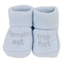 KINOUSSES - Chaussons Bébé - Brodés "Parrain est trop fort" - 0-3 Mois - Bleu/Argent