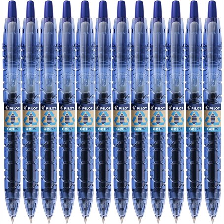 PILOT Lot de 12 Stylos bille encre gel B2P Pointe moyenne 0