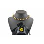 unisex Collier Ambre 33cm.+Bracelet 14cm.- 100% Plus Haute Qualité Certifié l'Ambre la Baltique Authentique Collier Perles de Pl