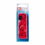 Prym Red Flower Shape Non-Sew ColorSnaps 12.4mm Snap Fasteners (21pc)