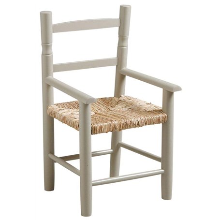 AUBRY GASPARD Fauteuil Enfant en Bois de hêtre Taupe Clair