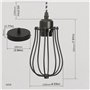 Chrasy E27 Rétro Metal Suspensions Luminaire Cage Vintage Plafonnier Luminaire Cage Lumière Eclairage de Plafond Lustre Pendante