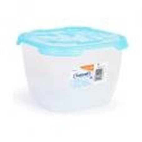 Tontarelli - Boîte à lunch carrée 3 l Nuvola Bleu/Transparent