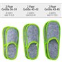 ONVAYA Pantoufles antidérapantes pour invités | lot de 6 | Pantoufle en feutre | Home gris-vert