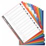 Exacompta - Réf. 2212E - Intercalaires en carte lustrée 225g/m2 FSC® avec 12 onglets neutres en couleurs - renforcés et plastifi