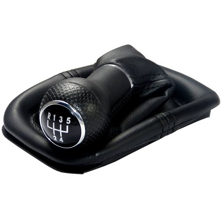 L&P A0254 Soufflet Levier de Vitesse Pommeau de Vitesse 12mm compatible avec VW Golf 1 2 3 Polo 3 6N Boite 5 Vitesses Plug & Pla