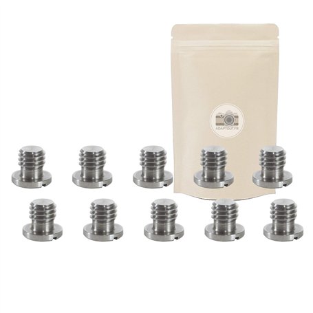 X10 Vis 3/8" de Fixation 3/8 pour Appareil Photo DSLR Trépied Monopode Plateau Rapide - ADAPTOUT Marque FRANÇAISE