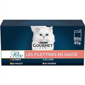 GOURMET | PERLE | Les Filettines en Sauce | Aliment Complet pour Chat Adulte | Recette 100% complète et équilibrée | Au Boeuf, A GOURMET | PERLE | Les Filettines en Sauce | Aliment Complet pour Chat Adulte | Recette 100% complète et équilibrée | Au Boeuf