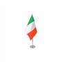 AZ FLAG - Drapeau De Table Italie Prestige - Drapeau Italien De Bureau En Satin Avec Hampe De 30cm Et Socle En Métal - 22x15 cm
