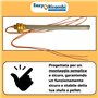 Easyricambi - Bougie / résistance d'allumage pour poêle à pellets 300 W, 148 mm, 138 mm ; diamètre 9,9 mm ; filetage 3/8’’ Pour