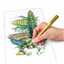 Staedtler Pigment Liner & Metallic Marker, Ensemble créatif incluant 3 feutres fins à encre noire infalsifiable et 2 feutres à e