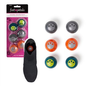 Foot Petals Désodorisant basket - Boules désodorisantes pour chaussures, sacs de gym, casiers ou tiroirs - Lot de 3 - Neutre Foot Petals Désodorisant basket - Boules désodorisantes pour chaussures