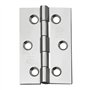 Amig - Lot de 2 charnières fixes sans bords | 60 x 50 mm | Modèle 2002 | Acier inoxydable 18/8 | Canto carré | Installation et u