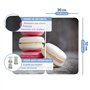 WENKO Protection plaque de cuisson "Macarons" en verre trempé | Pour toute plaque | Couvre plaque de cuisson, planche à découper