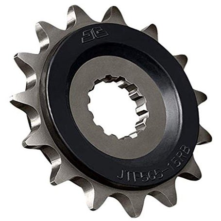 JT JTF1381.15RB Pignon silencieux 15 dents pas 520 caoutchouté - Diam.Int. 21.7/25