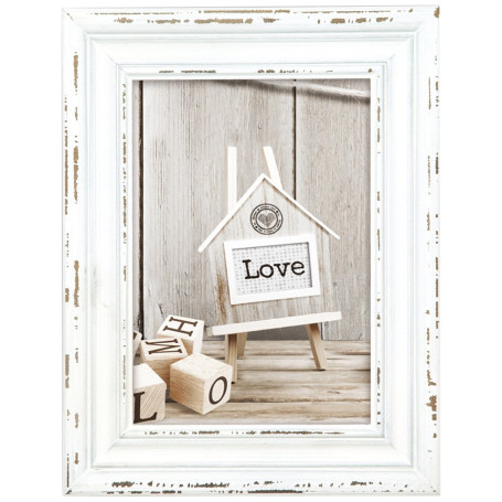 ZEP Rivoli Blanc 10x15 Cadre Photo Bois SY946W