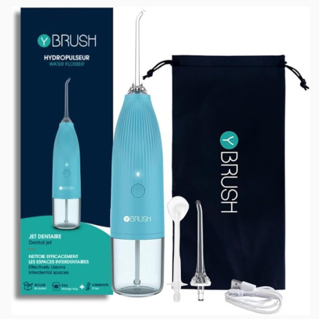 Jet dentaire Hydro-Go – Nettoyeur interdentaire sans fil avec gratte-langue intégré