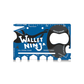 Wallet Ninja Outil multifonction 18 en 1 de la taille d'une carte de crédit pour poche (finition Soft Touch en rouge mat) Wallet Ninja Outil multifonction 18 en 1 de la taille d'une carte de crédit pour poche (finition Soft Touch en rouge mat)