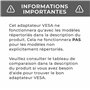 HumanCentric Adaptateur de montage VESA pour écrans HP 32 pouces dont HP Omen, Envy, Spectre et Pavilion