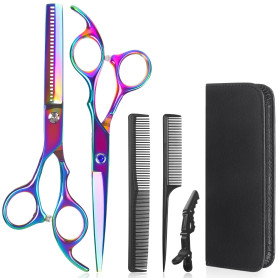 Lictin Kit 4 en 1 avec ciseaux de coiffeur de 6" (15,2 cm) noir Lictin Kit 4 en 1 avec ciseaux de coiffeur de 6" (15