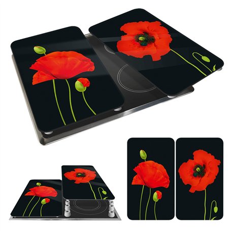 WENKO Plaque de Recouvrement Universelle Mod. Coquelicot