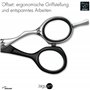 JAGUAR Ciseaux à cheveux JaguART ROCK'N REBEL 5.5" | Ciseaux de coiffeur en design offset | Revêtement high-tech anti-allergéniq