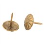 sourcing map 210pcs Clou Tapissier Pointe Tapissier Clou Tapis Punaise pour Meuble Motif Fleur Métal ameublement Ton Bronze 10 x