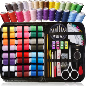 KIT DE COUTURE, plus de 100 fournitures de couture de qualité supérieure, 30 XL bobines de fil - Bonus: 20 couleurs les plus uti KIT DE COUTURE