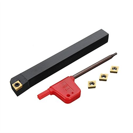 EsportsMJJ SCLCR1010H06 10X10X100mm Porte-Outil De Tournage De Tour avec 4Pcs Ccmt0602 Alloy Inserts