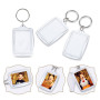 Sumind (50 Pièces Porte-Clés pour Insérer Photo Acrylique Porte-Clés Vierges Porte-Clés Vide Porte-Clés Cadre Claire Taille de l