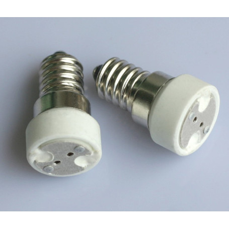 ShuoHui Lot de 2 adaptateurs E14 vers G4 MR16 GU5.3 pour lampe LED ou halogène 230 V