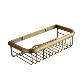 Nokozan, Panier de Douche Rangement Mural pour Salle de Bain, en Laiton et Bronze Nokozan