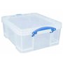 Really Useful Box Lot de 3 boîtes de rangement pour 93 CD/ 44 DVD -Transparent - 18 l - 480 x 390 x 200 mm