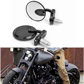 Bonnoeuvre Aikrituire Paire de Rétroviseurs 7/8" 22mm Guidon Latéraux Miroirs pour Sport Moto Scooter Bonnoeuvre Aikrituire Paire de Rétroviseurs 7/8" 22mm Guidon Latéraux Miroirs pour Sport Moto Scooter