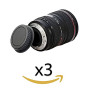 3X EF Bouchon Cache Arrière pour Objectif Canon EOS - ADAPTOUT Marque FRANÇAISE