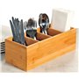 Kesper 70850 - Range-couverts avec 4 compartiments - En bambou certifié FSC