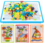 Jeu De Construction Mosaïque Puzzle Enfant Jouet Educatif Créatif Jouet Assemblage 296Pcs pour Garçons et filles plus de 3 ans C