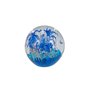 Rêve Boule 232 (Grand 9–10 cm) Fleur bleue sur raison – Boule de verre