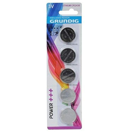 GRUNDIG KNOPFZELLE CR2430 3 V Pack de 5