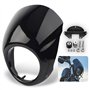 Coque de phare avant KaTur - Kit de support de pare-soleil pour projecteur à fourche - Pour les Harley Sportster Cafe Drag Dyna