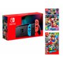 Nintendo Switch console Rouge/Bleu Néon 32Go + Super Mario Odyssey + Mario Kart 8 Deluxe