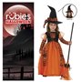 Rubies Déguisement brillante pour fille - Robe de sorcière enfant orange avec détails pailletés et chapeau pour Halloween, carna