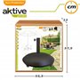 AKTIVE Support de Parasol Rond avec Roues, Base Ciment 25 kg, Tube Acier réglable Ø35-48 mm, résistant aux intempéries, diamètre