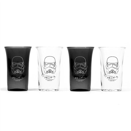 Shepperton Design STMTRPSG4 Original Star Wars - Set de 4 verres à shot Stormtrooper