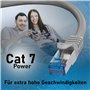 BIGtec cable ethernet 10 pièces - 0,50m CAT 7 cable rj45 50 centimètre LAN câble internet gigabit CAT7 Câble réseau gris