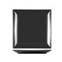Lot de 6 assiettes plates en grès Boston noir 24x24cm