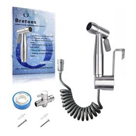 Bretoes en acier inoxydable Douchette bidet Pulvérisateur de WC – Bidet Pulvérisateur – pour une hygiène intime et bassin de lit Bretoes en acier inoxydable Douchette bidet Pulvérisateur de WC – Bidet Pulvérisateur – pour une hygiène intime et bassin de lit