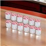 MC-Trend Lot de 12 Mini pots à confiture 30ml avec couvercle à vis – Bocaux avec couvercle à carreaux rouge et blanc, idéals pou