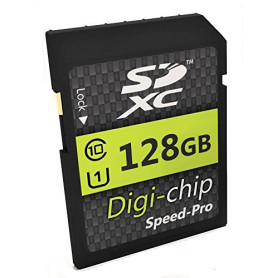 Digi Chip Carte Mémoire SDXC Classe 10 128 Go pour Appareils Photo Reflex Numériques Canon EOS M50, M100, M6, M5, 80D, 2000D, 40 Digi Chip Carte Mémoire SDXC Classe 10 128 Go pour Appareils Photo Reflex Numériques Canon EOS M50